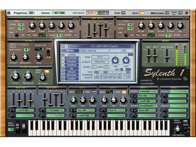 Sylenth1: juicy analogue tones are its speciality.